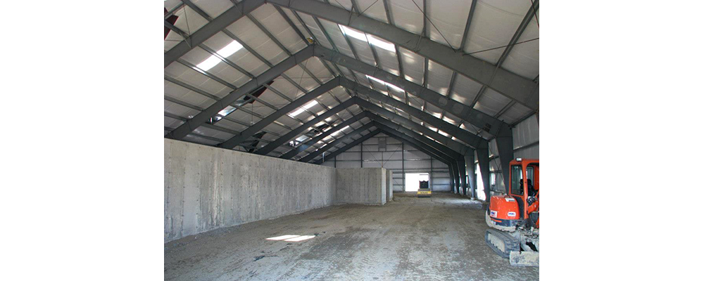 Interior of Steel Building under construction